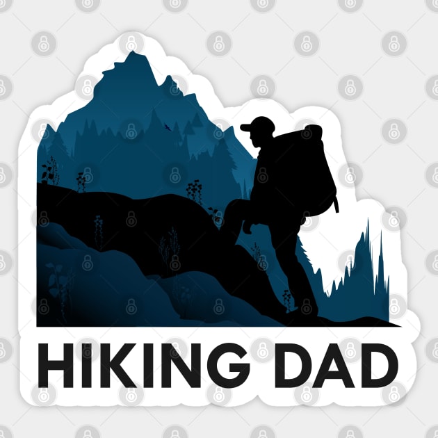 Hiking dad Sticker by KC Happy Shop